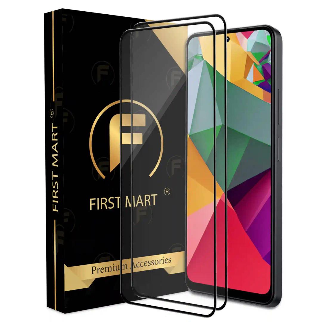 FIRST MART Premium Tempered Glass for Redmi Note 12 5G / Redmi Note 12 4G with Edge to Edge Coverage and Easy Installation Kit, Pack of 2