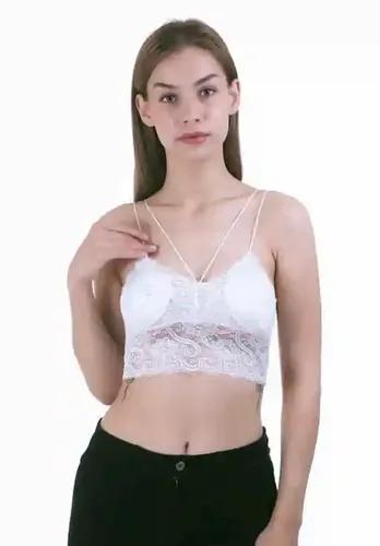 Fancy Lace Bra - White