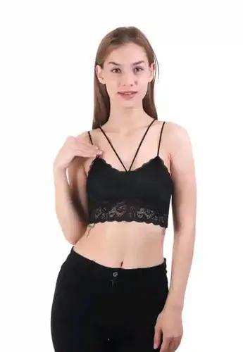 Fancy Lace Bra - Black