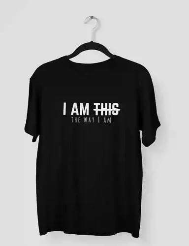 I AM the way I AM - Unisex Oversized Black T-Shirt