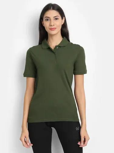 Organic Bamboo Fabric Polo T-Shirt Olive