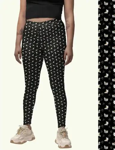 Nargis - Printed Athleisure leggings for women with side pocket attached