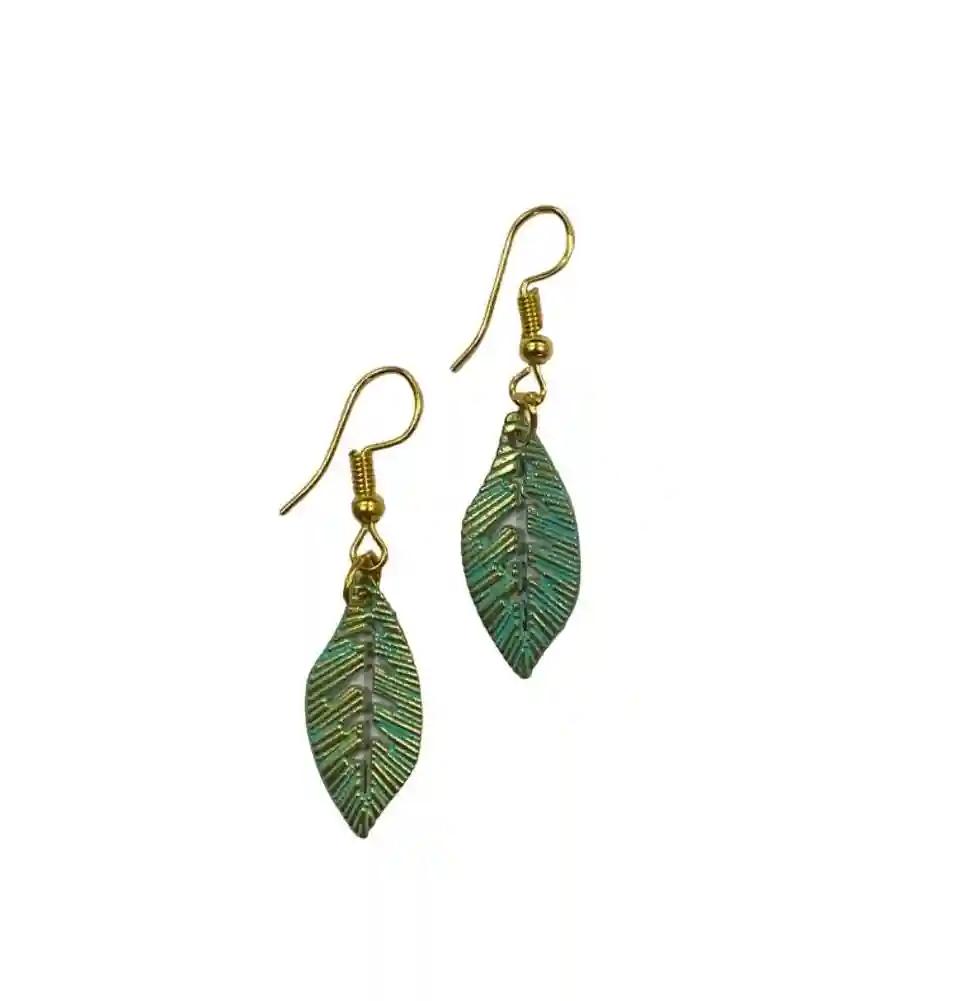 Green Leaf Earring Set