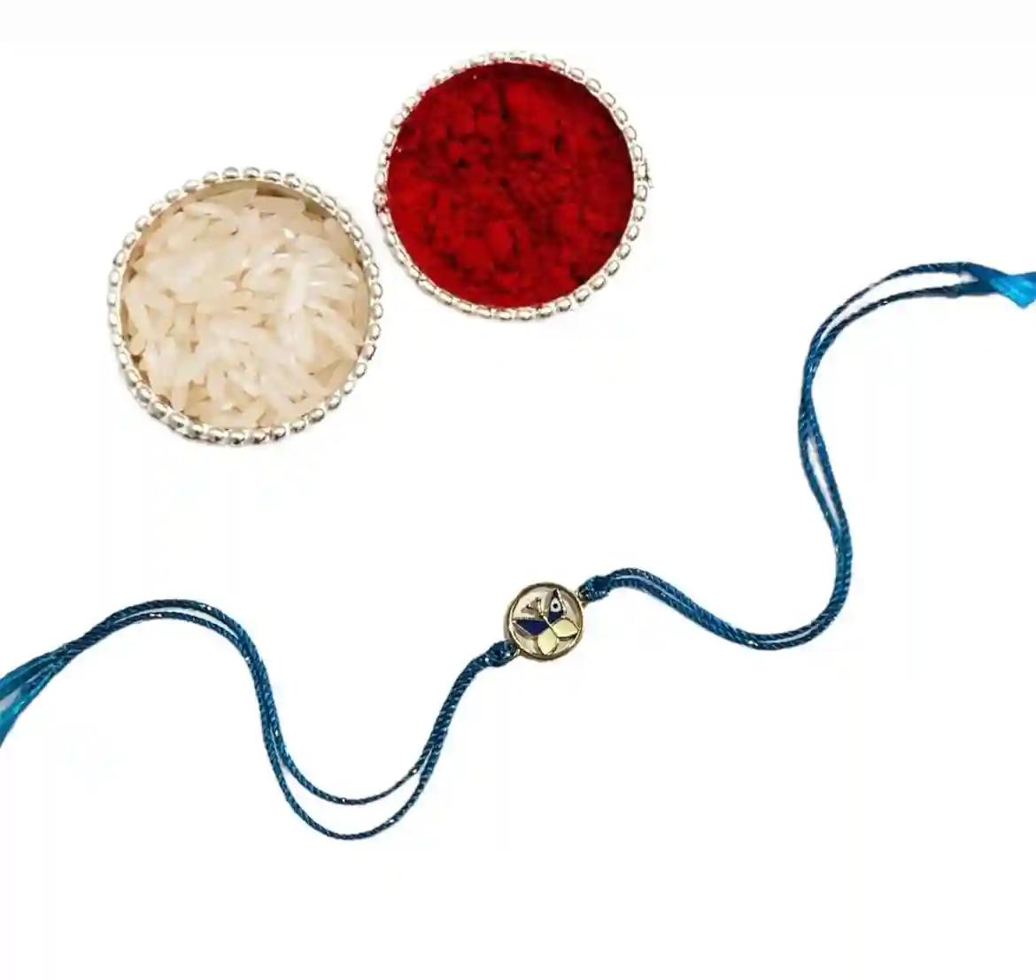 Circular with Butterfly at Center Rakhi