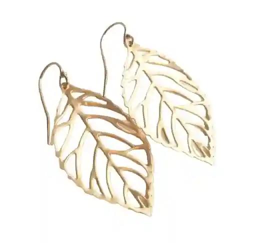 Leaf Shaped Gold Plated Earring