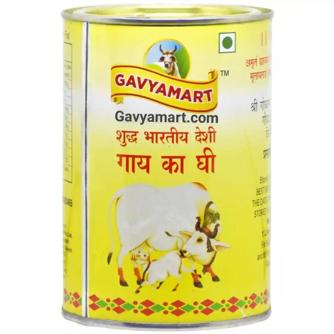 Gavyamart Indian A2 Desi Cow Ghee 100% Pure Non GMO - Made of kankrej Organic Cow Ghee (1L)