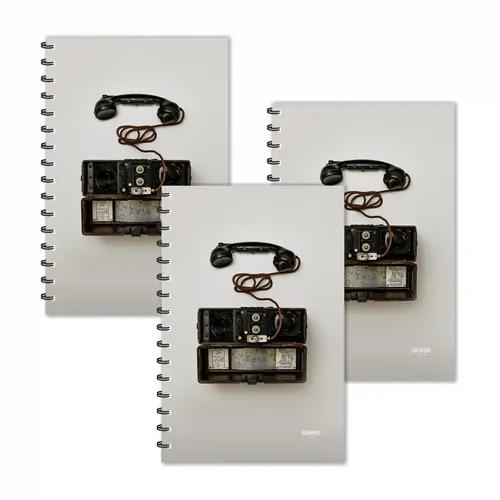 Vintage Telephone Ruled Diaries - Pack Of 3