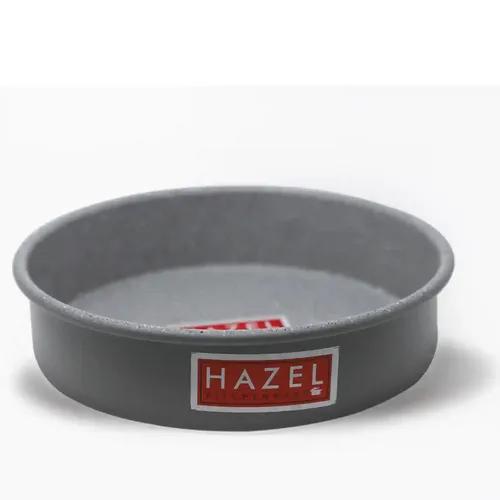 HAZEL Alfa Heavy Gauge Premium Aluminium Granite Finish Non Stick Microwave Safe Large Round Cake Mould, Grey