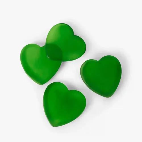 CASA DECOR Glass Kiwi Splash Heart Coasters Kitchen Accessories Items for Your Home, Office | Dining Table Decorative Items for Coffee Mug, Tea Cups, Glass Coaster