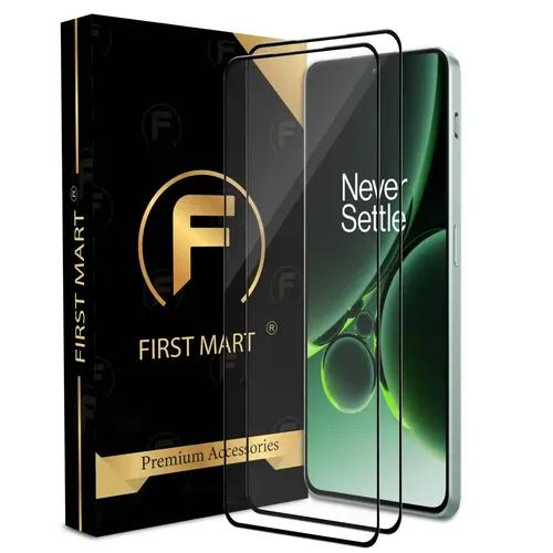 FIRST MART Premium Tempered Glass for OnePlus Nord 3 5G and Nord CE 3 5G with Edge to Edge Coverage and Easy Installation Kit, Pack of 2