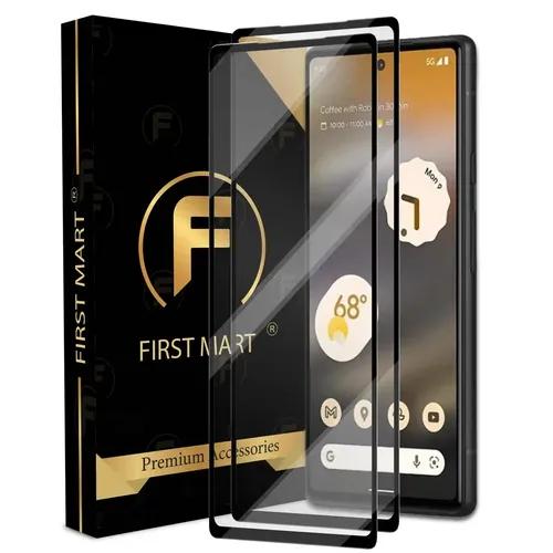 FIRST MART Premium Tempered Glass for Google Pixel 6A 5G & Pixel 7A 5G with Edge to Edge Coverage and Easy Installation Kit, Pack of 2