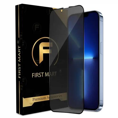 FIRST MART Edge to Edge Matte Privacy Tempered Glass for iPhone 13 Pro Max / 14 Plus Full Screen Coverage with Easy Installation Kit | Black