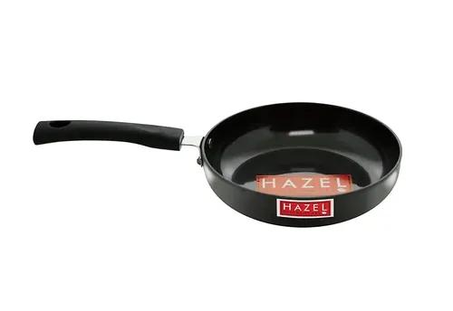 HAZEL Hard Anodised Frying Pan 3 mm Aluminium Anodized Fry Pan, 21.6 cm, 1800 ML