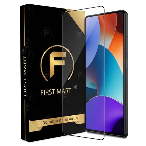 FIRST MART Edge to Edge Tempered Glass for Redmi Note 12 Pro Plus 5G and Note 12 Pro 5G (6.67 Inch) with Easy Self Installation Kit | Black Case Friendly Screen Protection