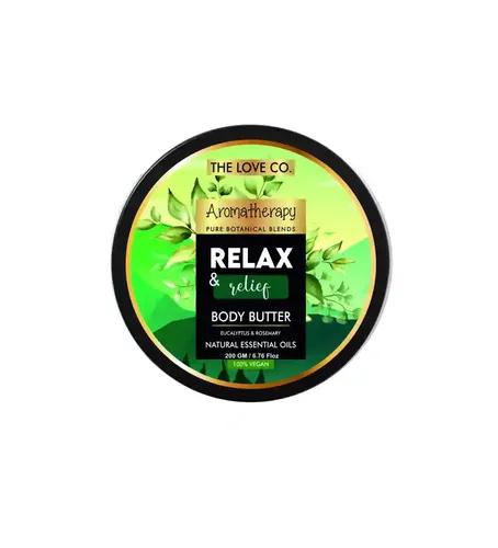 THE LOVE CO Aromatherapy Relax & Relief Body Butter with Eucalyptus & Rosemary- 200gm