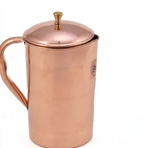 ALODIE Copper Kumbh Jug | Heavy Copper Jug | Serving Storage Water Jug | Naturat Health Benefit | Good Health Benefits