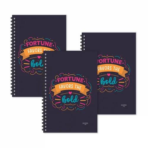 Fortune Favors The Bold Ruled Diaries - Pack Of 3