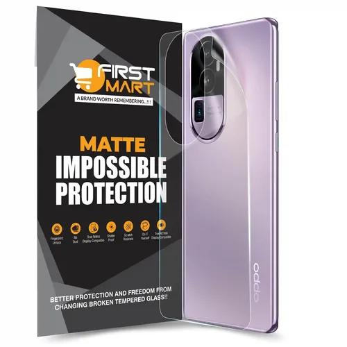 FIRST MART Screen Protector for Oppo Reno 10 Pro Plus 5G | Back Matte 4 Layer Nano Fiber Unbreakable Membrane Protection, Case Friendly Full Edge to Edge Screen Coverage & Installation Kit