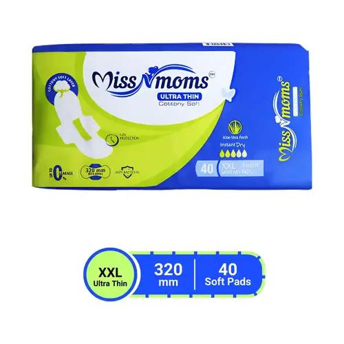 Miss N Moms Period Care Heavy Flow XXL Ultra Thin Soft Sanitary Napkin Pads (Pack of 1)(40 Pads)