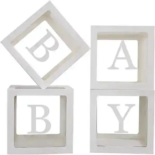 Untumble Baby Transparent Letter Boxes - White