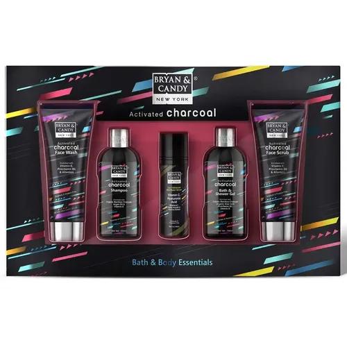 Bryan & Candy New York Activated Charcoal Gift Set For Women Combo | Face Scrub, Face Wash, Bath & Shower Gel, Shampoo, 5-in-1 Advance Repair Vitamin C, Hyaluronic Acid Serum (Pack of 5)