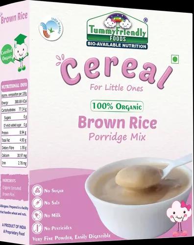 Tummyfriendly Foods Certified 100% Organic Sprouted Brown Rice Porridge Mix | Organic Baby Food For 6 Months Old | Excellent Weight Gain Baby Food| Made Of Sprouted Whole Grain Brown Rice | 200G Cereal (200 G, 6+ Months)