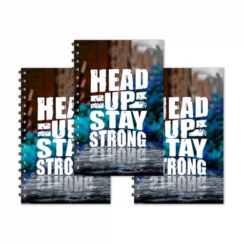 Head Up Stay Strong Designer Ruled Diaries - Pack Of 3