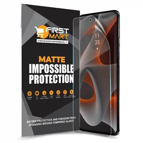 FIRST MART Screen Protector for Motorola Edge 50 Pro 5G - Nanofiber Unbreakable Membrane Case Friendly Full Edge to Edge Screen Coverage & Installation Kit (Matte)