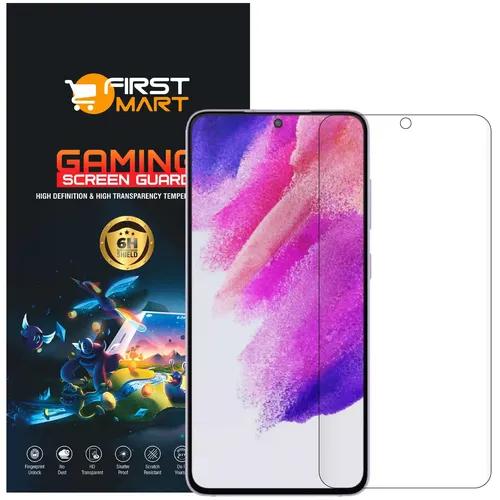 FIRST MART Gaming Tempered Glass for Samsung Galaxy S21 FE 5G (6.4 Inch) Impossible Flexible Fiber Case Friendly Screen Protector & Installation Kit| Gaming Crystal Clear