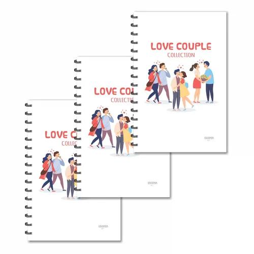 Love Couple Collection Designer Ruled Diaries - Pack Of 3