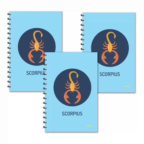 Scorpius Designer Zodiac Ruled Diaries - Pack Of 3