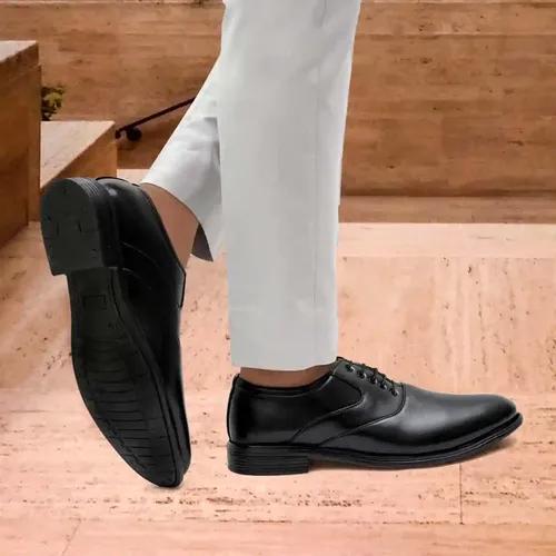 WUGO::Latest Stylish Men Formal Shoes|Black Derby Shoes|Office Shoes For Men's & Boys - Black(Size-41)