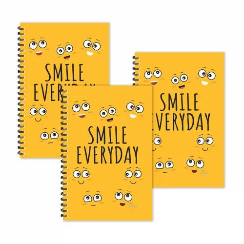 Smile Everyday Motivational Ruled Diaries - Pack Of 3