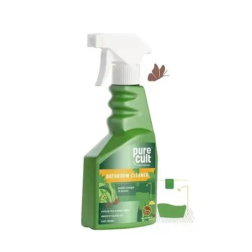 PureCult Bathroom Shower Cubicle Cleaner Infused with Biodegradable Kids Pet Friendly, Sweet Orange and Lemon essential oil, 500 ml