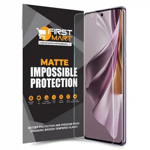 FIRST MART Screen Protector for Oppo Reno 10 Pro Plus 5G | Matte 4 Layer Nano Fiber Unbreakable Membrane Protection, Case Friendly Full Edge to Edge Screen Coverage & Installation Kit