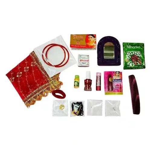 Pujahome 16 Solah Shringaar Set Multipurpose Artificial Jewelry Set with Every Essential for Mataji Deviji Navratri Diwali Karwachauth Puja Set