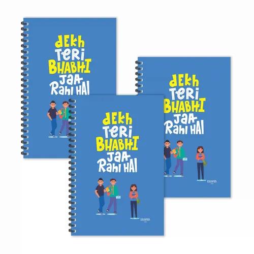 Dekh Teri Bhabi Ja Rahi Hai Hindi Quotes Ruled Diaries - Pack Of 3