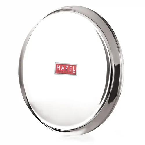 HAZEL Stainless Steel Plates Set | Premium Mirror Finish Thali Set Stainless Steel | Heavy Gauge Steel Plates Set for Dinner & Lunch Set of 1, 25.5 cm