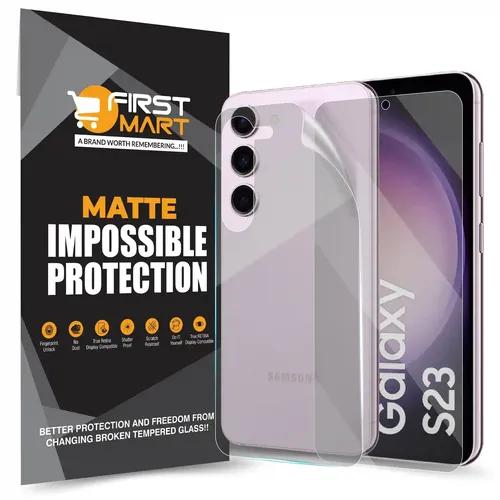 FIRST MART Screen Protector for Samsung Galaxy S23 5G - Edge to Edge Front and Back 4 Layer Ultra Thin Unbreakable Membrane - Case Friendly Screen Coverage & Installation Kit (Matte)