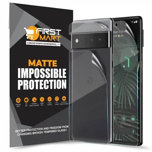 FIRST MART Screen Protector for Google Pixel 6 Pro 5G | Matte Front and Back 4 Layer Unbreakable Membrane Protection, Case Friendly Full Edge to Edge Screen Coverage & Installation Kit