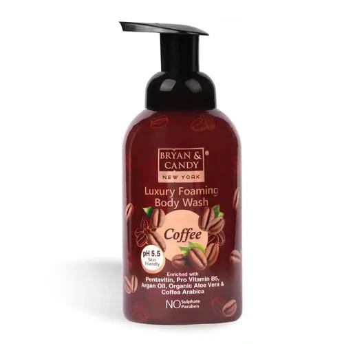 Bryan & Candy Luxury Foaming Body Wash with Pentavitin, Pro Vit B5, Argan Oil, Skin Friendly pH 5.5, All Skin Types, 400 Ml (Coffee Foaming Wash)