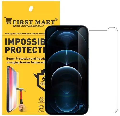 FIRST MART Screen Protector for iPhone 12 Pro Max (6.7 Inch) Crystal Clear Impossible Fiber Case Friendly Protection with Easy Installation Kit| Crystal Clear