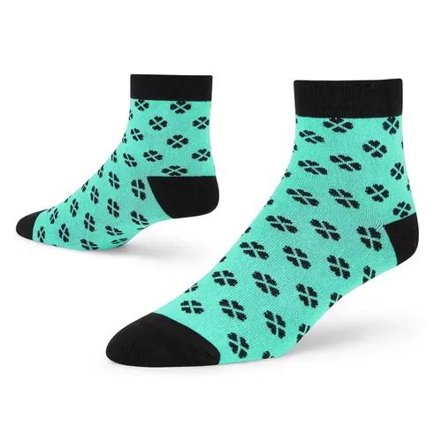 DYNAMOCKS Men's and Women's Combed Cotton Ankle Length Socks (Pack of 1) (Multicolour, Free Size)_Plush