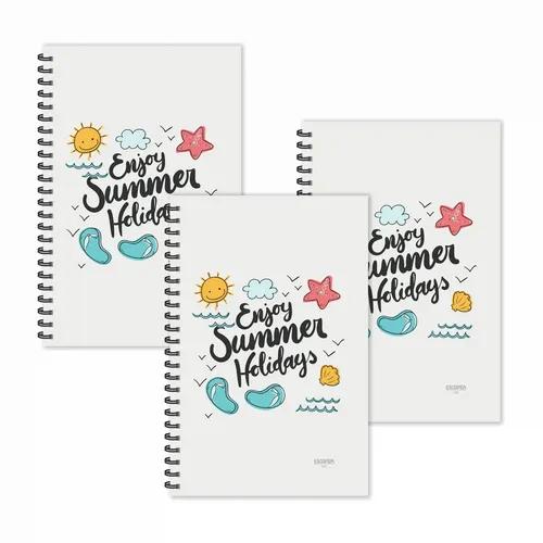 Enjoy Summer Holidays Ruled Diaries - Pack Of 3