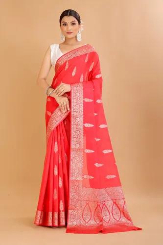 Banaras Warm Silk Saree - Red