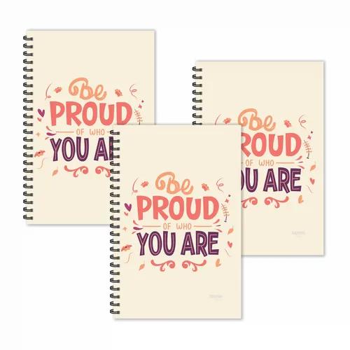 Be Proud Of Who You Are Motivational Diaries - Pack Of 3