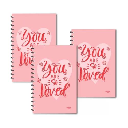 You Are So Loved Designer Ruled Diaries - Pack Of 3