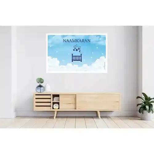 Untumble Naamkaran Backdrop Blue (4Ft X 2.5Ft)