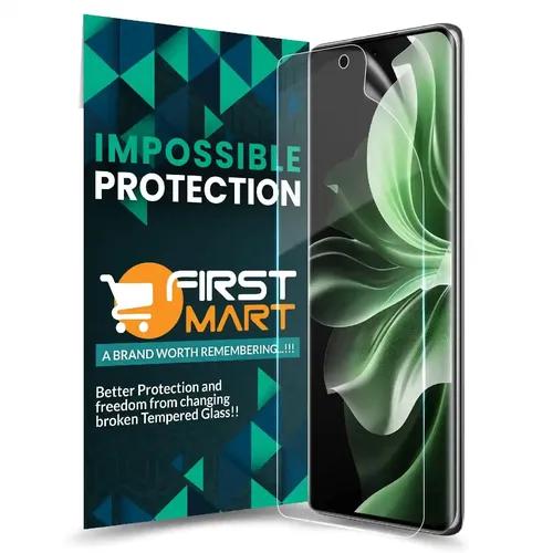 FIRST MART Screen Protector for Oppo Reno 11 5G - Nanofiber Unbreakable Membrane Case Friendly Full Edge to Edge Screen Coverage & Installation Kit (Crystal Clear)