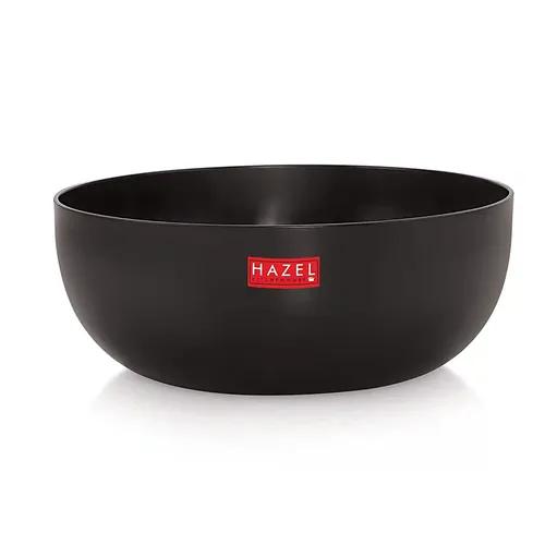 HAZEL Hard Anodised Tasra 3 mm Deep Aluminium Anodized Frying Tasla Kadai, 17.9 cm, 1400 ML